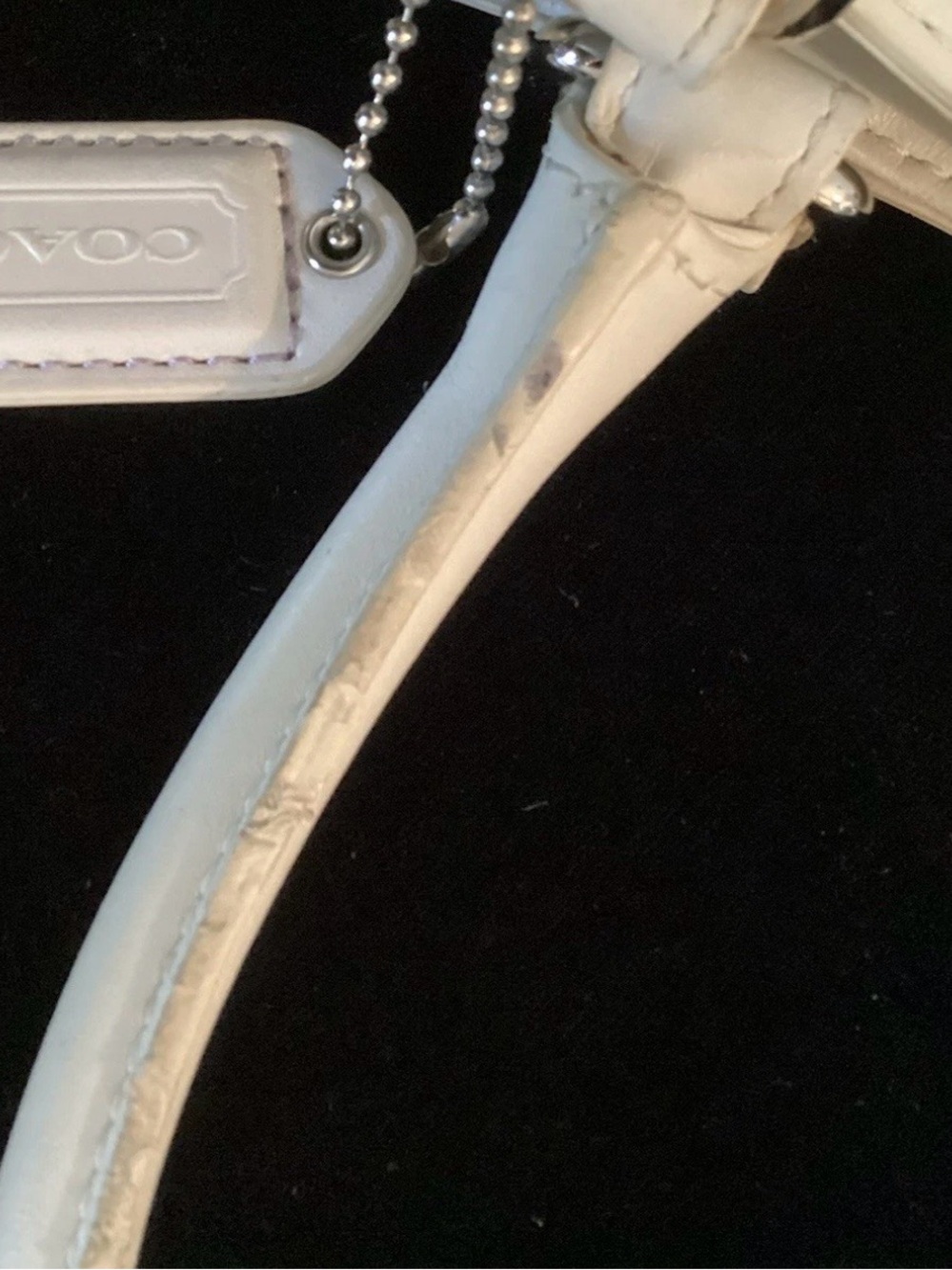 Coach Hampton Multicolor Striped Shoulder Bag with White Trim - Picture 10 of 11